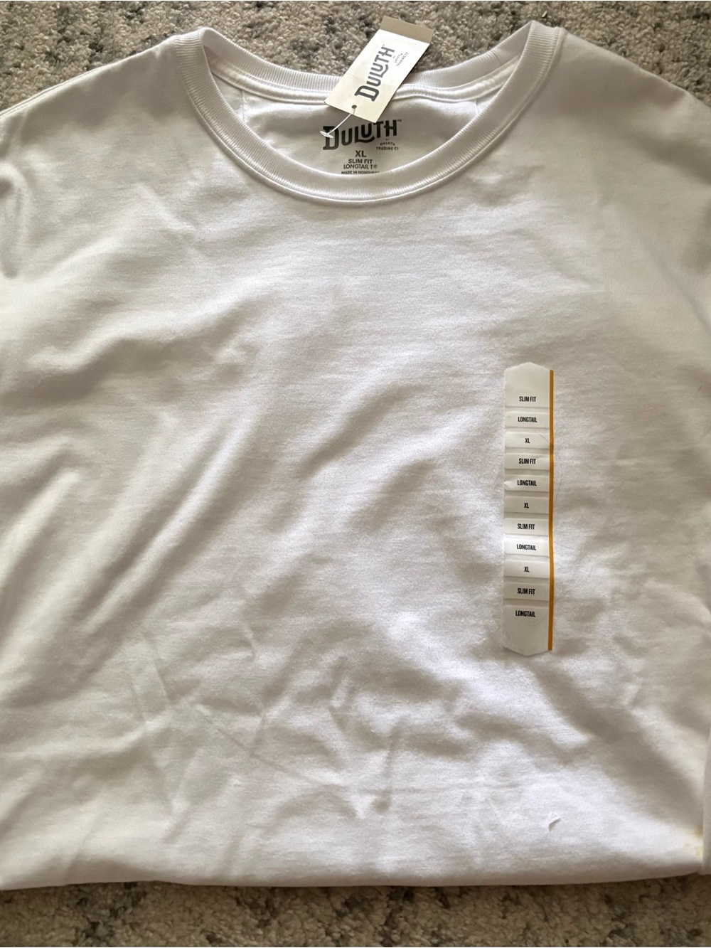 Duluth Trading Co White Crew Neck Short Sleeve Tee